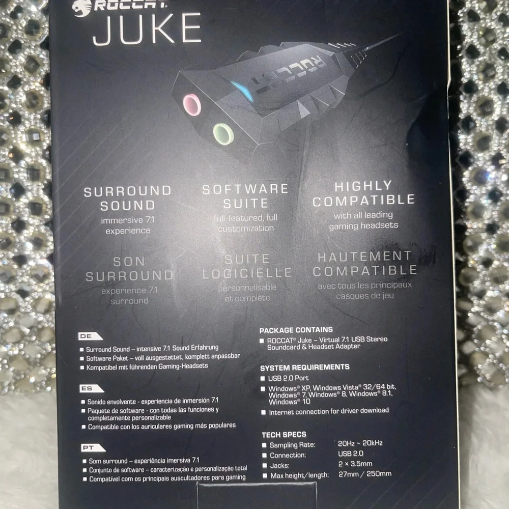 Juke Virtual 7.1 USB Stereo Soundcard - Black
